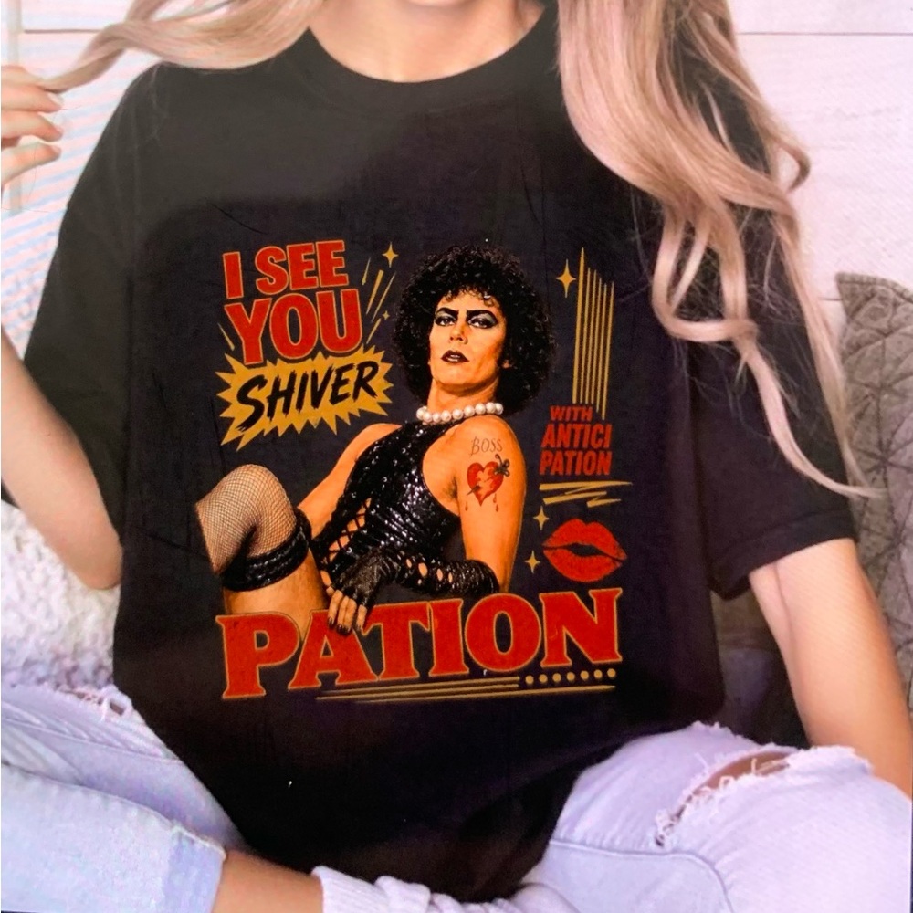 Rock Horror Picture Show Graphic Black Tshirt Comfort Colors Small-2X